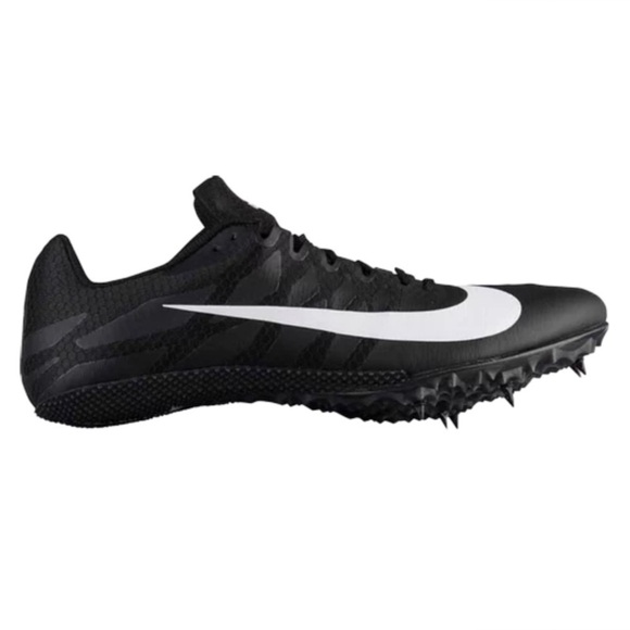 NIKE ZOOM RIVAL S 9 SPRINT SPIKE UNISEX SIZE 13 NEW BLACK:WHITE - Picture 1 of 4